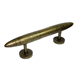 Pulls 5-1/2 Inch Center to Center Unlacquered Antique Brass Cabinet Pull