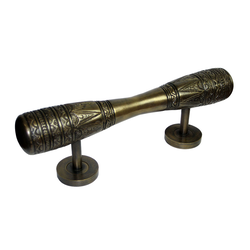 Pulls 5-1/4 Inch Center to Center Unlacquered Antique Brass Cabinet Pull