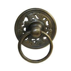 Ring Pulls 3-1/8 Inch Diameter Unlacquered Antique Brass Cabinet Ring Pull