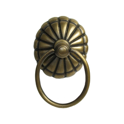 Ring Pulls 2-5/8 Inch Diameter Unlacquered Antique Brass Cabinet Ring Pull
