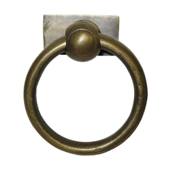 Ring Pulls 1-5/8 Inch Diameter Unlacquered Antique Brass Cabinet Ring Pull