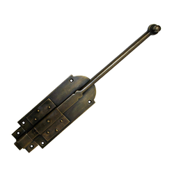 Cabinet Surface Bolt with Latch 11-3/4 inch Long, Antique Brass