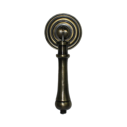 Teardrop Pulls 1-5/8 Inch Diameter Unlacquered Antique Brass Pendant Pull