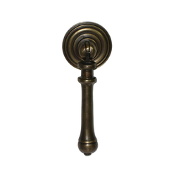 Teardrop Pulls 1-7/16 Inch Diameter Unlacquered Antique Brass Pendant Pull