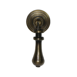 Teardrop Pulls 2-1/4 Inch Diameter Unlacquered Antique Brass Pendant Pull