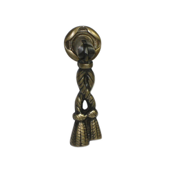 Teardrop Pulls 7/8 Inch Diameter Unlacquered Antique Brass Pendant Pull