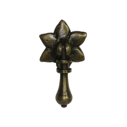 Teardrop Pulls 1-1/2 Inch Diameter Unlacquered Antique Brass Pendant Pull