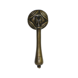 Teardrop Pulls 1-3/8 Inch Diameter Unlacquered Antique Brass Pendant Pull