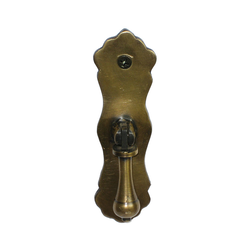 Teardrop Pulls 3-3/4 Inch Diameter Unlacquered Antique Brass Pendant Pull