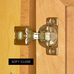 TEC 1 Inch Overlay/108-Degree Opening Soft Close Hinge, Replaces Grass 830 Series, Wrap Mounted with 45mm Drilling Pattern