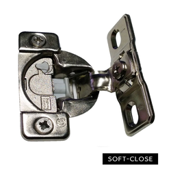 Tec Soft-Close 863 Face Mount 1-3/8" Minimum Variable Overlay Hinge for Dowel Mounting (Replacement for 830-09 ** See Details)