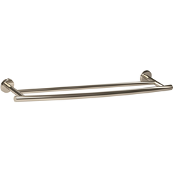 Clearance Sale, Arrondi 24 Inch Center to Center Contemporary Double Towel Bar, Polished Stainless Steel