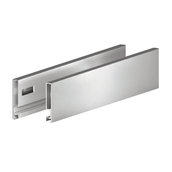 Vionaro 18 inch Metal Drawer Side 3-1/2 inch H Silver Grey