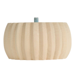 15% OFF Reeded Bun Bun Foot 2 inch H-Hardwood