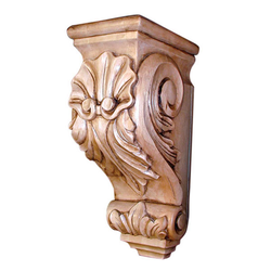 Cor-3 Acanthus Shell Corbel 14 inch H-Cherry