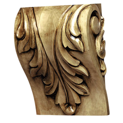 Cor-8B Acanthus Block Corbel 7-5/8 inch H-Alder