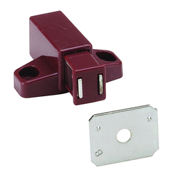 1-11/16 Inch Length Functional Hardware Touch Catch, Brown
