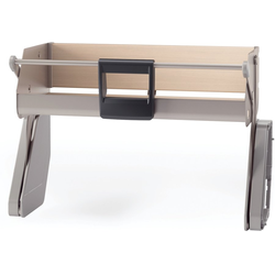 iMove Single Shelf Pull Down Shelving System for 33 Inch Width Frameless Cabinets with 31-1/2 Inch Wide x 11 Inch Deep Minimum Openings, Champagne/Maple 