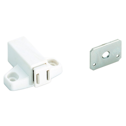 1-11/16 Inch Length Functional Hardware Touch Catch, White