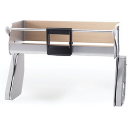 iMove Single Shelf Pull Down Shelving System for 36 Inch Width Frameless Cabinets with 34-1/2 Inch Wide x 11 Inch Deep Minimum Openings, Silver/Maple 