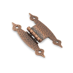 3/8 Inch Projection Free Swinging Offset H Hinge, Antique Copper, Pair