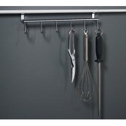 51% OFF Hook Rail, Backsplash Railing System, with 6 Hooks, Stainless Steel Effect