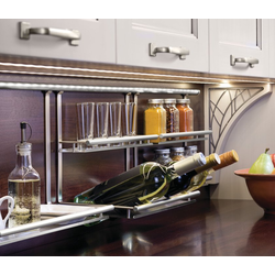 Wine Bottle and Glass Shelf, Backsplash Railing System