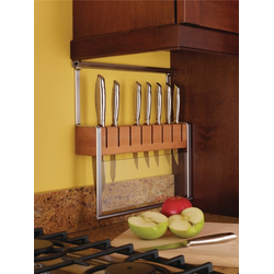 Knife Holder, Backsplash Railing System, Stainless Steel Effect