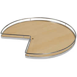 20% OFF 3/4 Round Shelf Set, With Pre-Mounted Bearing, Arena, Steel, Chrome / Maple, 32" (1 Set = 2 Trays)
