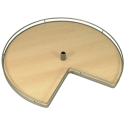 3/4 Round Shelf Set, For Post, Arena, Steel, Champagne / Maple, 28" (1 Set = 2 Trays)