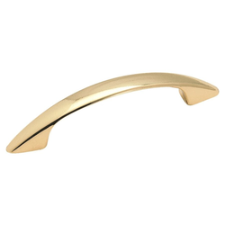 Cup Pulls 3 Inch Center to Center (4-1/16" Length) Polished Brass Cabinet Pull