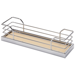 Tray Set, Arena, Steel, Chrome / Maple, 5" X 9 7/8" X 2 3/4" (1 Set = 2 Trays)
