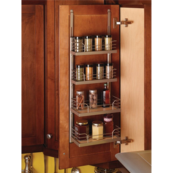 Spice Rack, Steel, Champagne, 3/4" X 10" X 23 1/2" (Set Includes Door Mounting Hardware)