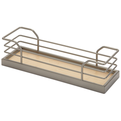 Tray Set, Arena, Steel, Champagne / Maple, 5" X 9 7/8" X 2 3/4" (1 Set = 2 Trays)