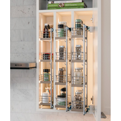 Spice Rack, Steel, Silver 3/4 X 10 X 23 1/2"