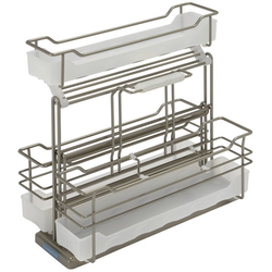 20% OFF Portero Base Mounted Pull-out Triple Basket Storage Unit, 11 Inch Width X 20 Inch High X 19-1/2 Inch Deep, Champagne