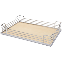 53% OFF Arena Plus Tray, 9 Inch Width x 18-12 Inch Depth x 3-1/2 Inch Height, for Pantry, Base, and Corner Pull-Outs, 88 lbs. Weight Capacity, Chrome/Maple 