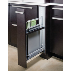 Soft-Close Base Pull-Out, Towel Rail 90 Degree, Chrome, Steel, 26.4 lbs (12 Kg) Load Capacity