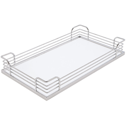  Storage Tray, 15-3/8" x 18-1/2", Arena Plus, for 88 lbs. Weight Capacity Pantry Pull-Out and Base and Corner Units, Chrome/White