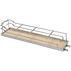 Tray Set, for Base Pull-Out, Arena Plus, Chrome/Maple, Width 4" (1 set = 2 trays)