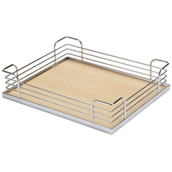 Back Frame Tray Set, for Tandem Chef'S Pantry, Arena Plus, Chrome/Maple, Width 20 7/8" (1 set = 4 trays)