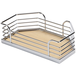 Door Tray Set, for Tandem Chef'S Pantry, Arena Plus, Chrome/Maple, Width 17 1/8" (1 set = 4 trays)