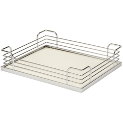 Clearance Sale, Clearance Sale, Back Frame Tray Set, for Tandem Chef'S Pantry, Arena Plus, Chrome/White, Width 20 7/8" (1 set = 2 trays)