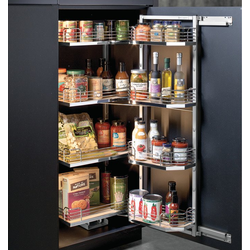 Tandem Chef'S Pantry, for 46" Cabinet Frame, Silver, Width 15" (set includes mounting hardware)