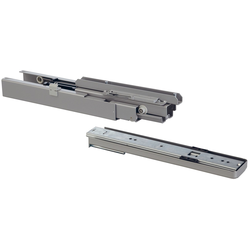 Full Extension Runner, for Swing Pull-Out, Silver, with Soft Stop Plus