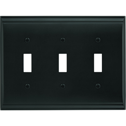 Candler 3 Toggle Wall Plate, Black Bronze