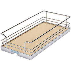 58% OFF Storage Tray, for Internal Drawer Pull-Out, Arena Plus, Chrome/Maple, Width 9 7/8"