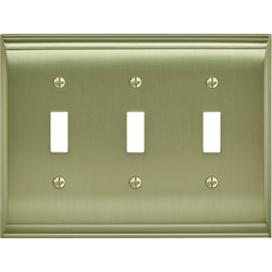 Candler 3 Toggle Wall Plate, Golden Champagne
