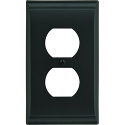 Candler 1 Receptacle Wall Plate, Black Bronze