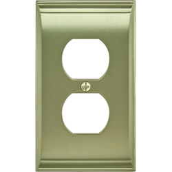 Candler 1 Receptacle Wall Plate, Golden Champagne